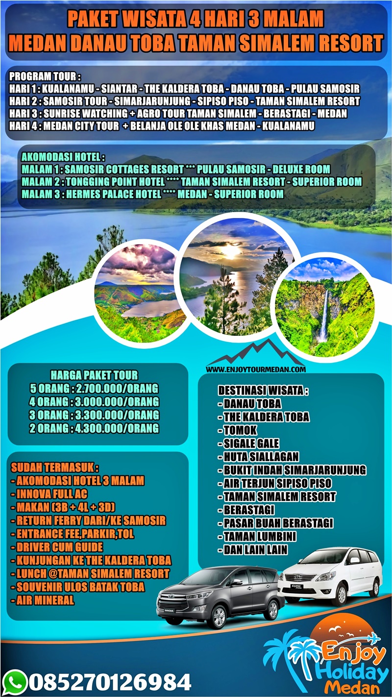 Paket Wisata Medan Danau Toba 4 Hari - Paket Wisata Danau Toba