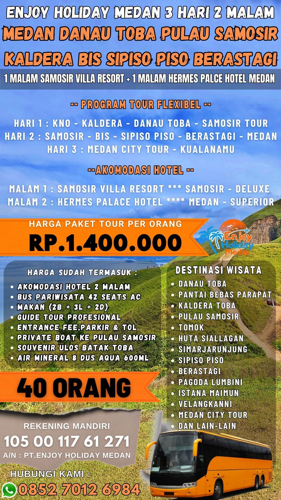 Paket Wisata Medan Hari Malam Paket Wisata Danau Toba